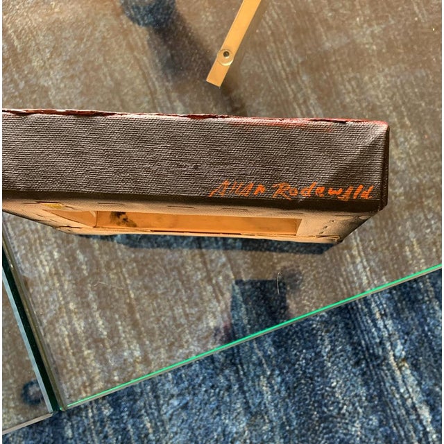 Textile Original Signed Abstract Canvas Paintings by Allan Rodewald - Set of 5 For Sale - Image 7 of 8