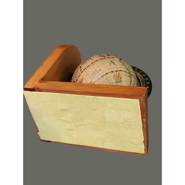 Wood Vintage Wooden Old World Rotating Globe Bookends- a Pair For Sale - Image 7 of 8