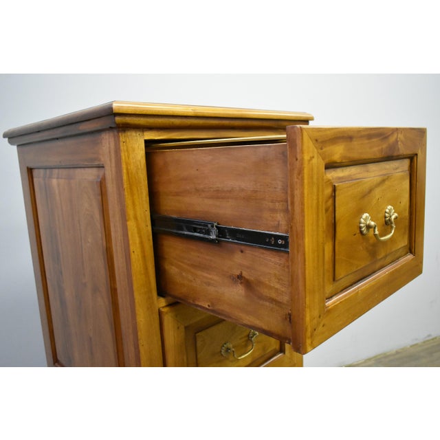 Brown Legacy 4 Drawer File Cabinet - Light Brown Walnut For Sale - Image 8 of 10