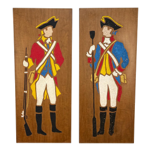 Mid-Century Modern Colonial Solider Walnut Wall Panels - A Pair