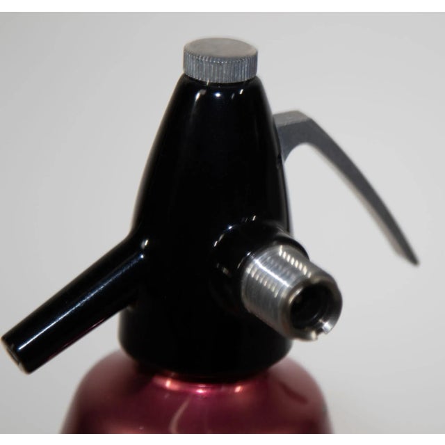 1960s Vintage Metallic Red Soda Syphon England 1960 For Sale - Image 5 of 12