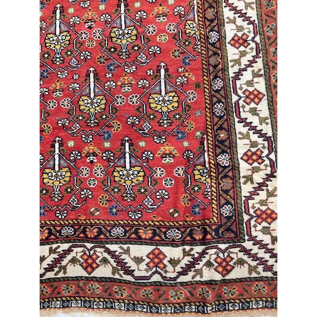 Textile Antique Persian Qashqayi Runner, 3'6' X 9'8" For Sale - Image 7 of 8