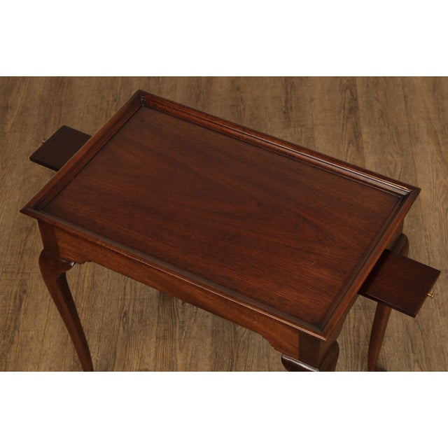 1980s Kindel Queen Anne Style Mahogany Tea Table For Sale In Philadelphia - Image 6 of 13