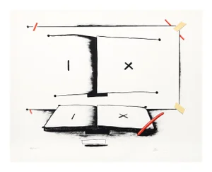 Marshall Borris "Minimalist Book and Plan" Print
