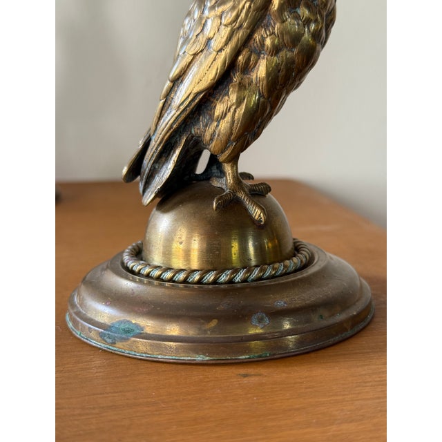 Pair of Owl Candlesticks For Sale - Image 9 of 10