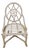 Vintage McGuire Style Bamboo Rattan Armchair Ivory For Sale