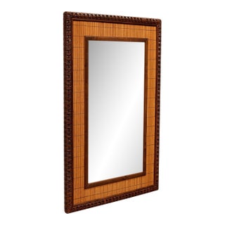 Vintage Bamboo and Rattan Mirror For Sale