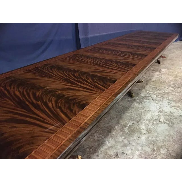 Not Yet Made - Made To Order Traditional Leighton Hall 20 Ft. Mahogany Banquet Dining Table For Sale - Image 5 of 12