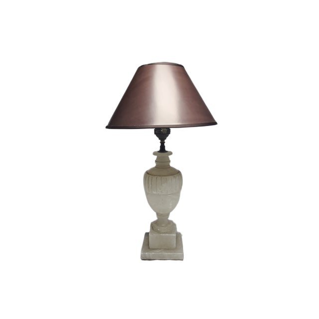 Art Deco Alabaster Bedside Lamp, Belgium, 1950s For Sale - Image 13 of 13