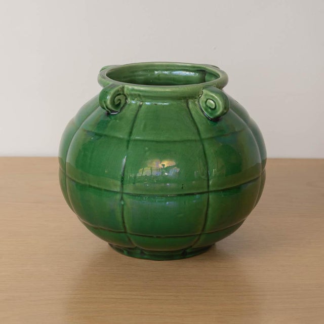 French 1960s French Green Ceramic Vase For Sale - Image 3 of 11