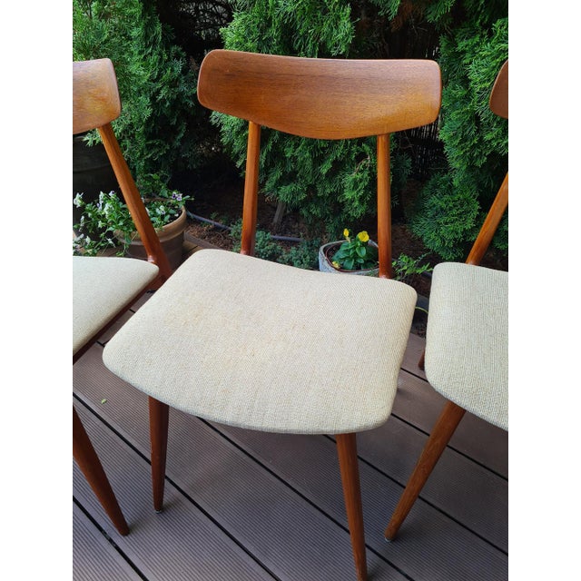 Mid-Century Modern Vintage Habeo Model Chairs in Teak, Germany, 1950s, Set of 4 For Sale - Image 3 of 17