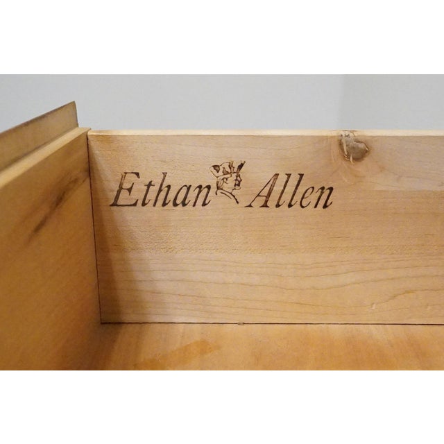 Brown Ethan Allen Heirloom Nutmeg Maple Colonial Early American 35" Chest of Drawers 10-5304 For Sale - Image 8 of 13