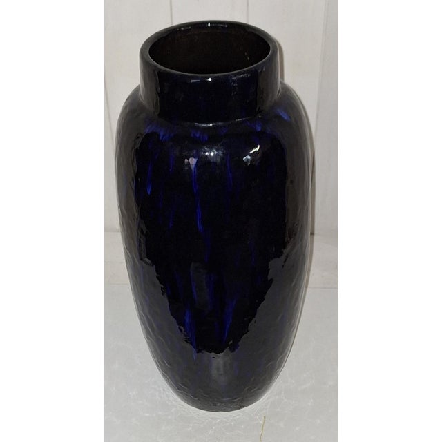 Vintage Dark Blue Number 553-38 Ceramic Vase from Scheurich, 1970s, in Good conditions. Designed 1970 to 1979 This piece...