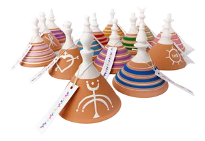 Puglia Ceramic Bells by Gianfranco Conte for Artègo, Set of 5