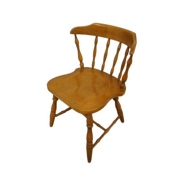 HIGH END VINTAGE Solid Hard Rock Maple Colonial Early American Pub Style Side Chair 29" High 20" Wide 21" Deep Seat:...