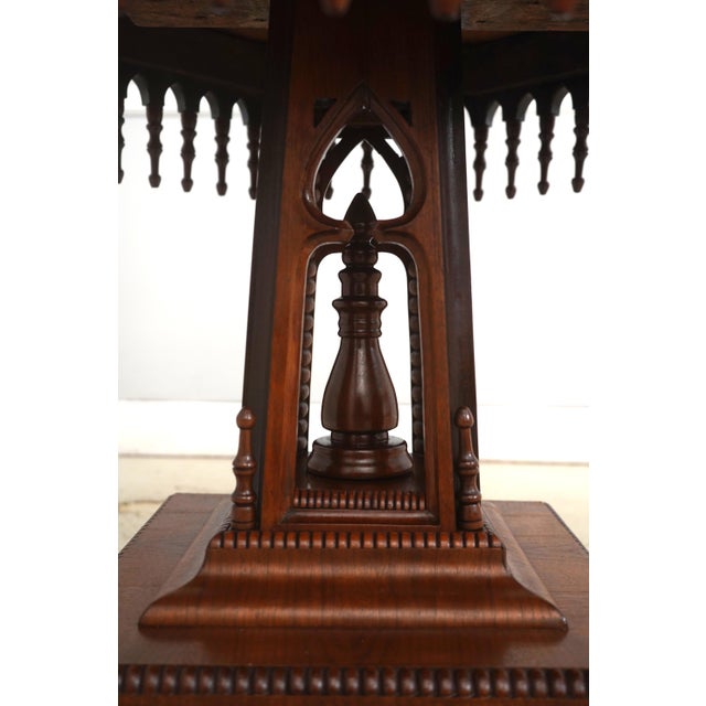 Empire Style Octagonal Walnut Center Table For Sale - Image 12 of 14