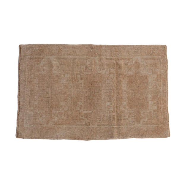 Textile Vintage Distressed Oushak Rug Mat - 1'8" X 2'7" For Sale - Image 7 of 7