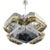 Chrome Brass and Chrome Light Fixture For Sale - Image 8 of 10