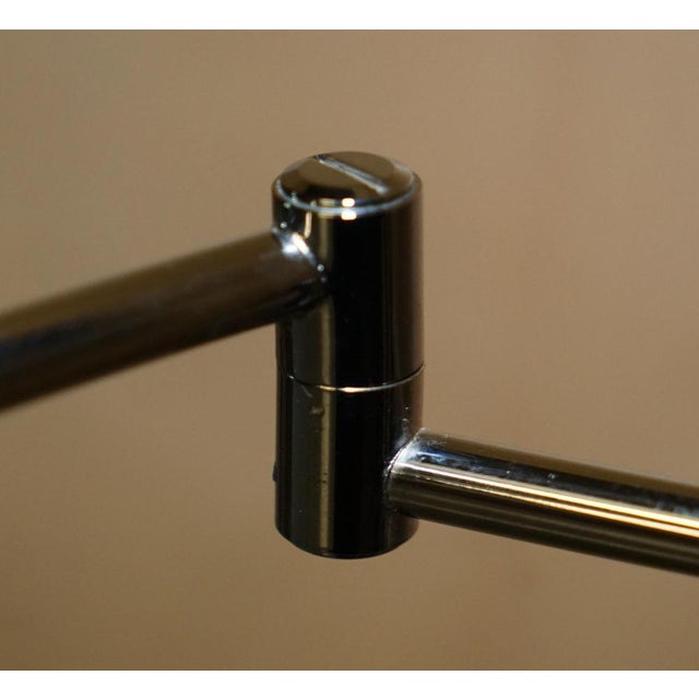 Height Adjustable Bankers Floor Lamp with Articulated Arm in Chrome For Sale - Image 12 of 15