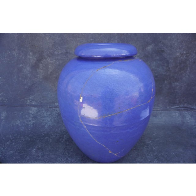Early 20th Century Cobalt Blue Bauer Oil Jar For Sale In Los Angeles - Image 6 of 7