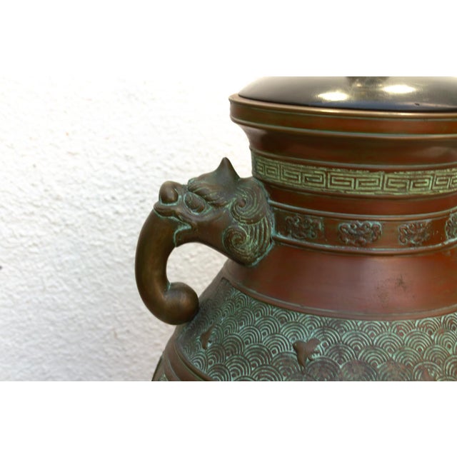 19th Century 19th Century Chinese Archaistic Dragon Lamp For Sale - Image 5 of 12