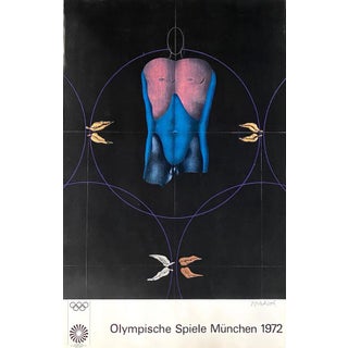 Munich Olympic Poster by Paul Wunderlich, 1972 For Sale