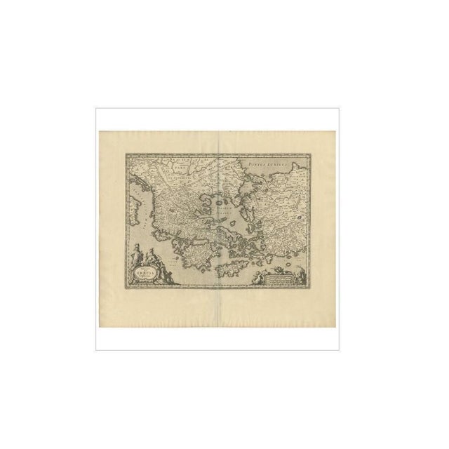 Antique Map of Greece by J. Jansson, 1653 For Sale - Image 3 of 5
