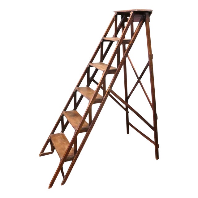 Antique French Decorators Ladder, 1900 For Sale