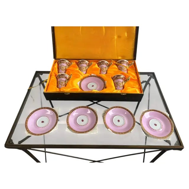 Jardin de Versace Rutherford Butterfly Ladybug Garden Coffee Set – 12 Pieces (6 Cups & 6 Saucers) Pink & Gold An exquisite...