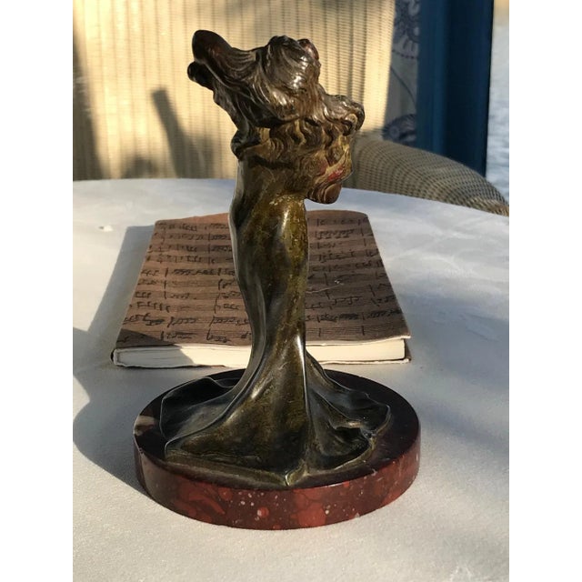 Art Nouveau Bronze Sculpture of Dancer by P.L. Dusouchet, France, 1910s For Sale - Image 6 of 9