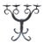 Mid-Century German Brutalist Hand- Forged Wrought Iron 4-Arm Candelabra For Sale