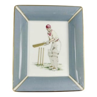 Vintage Daniel Hechter Cricket Player Ashtray Catchall Dish For Sale