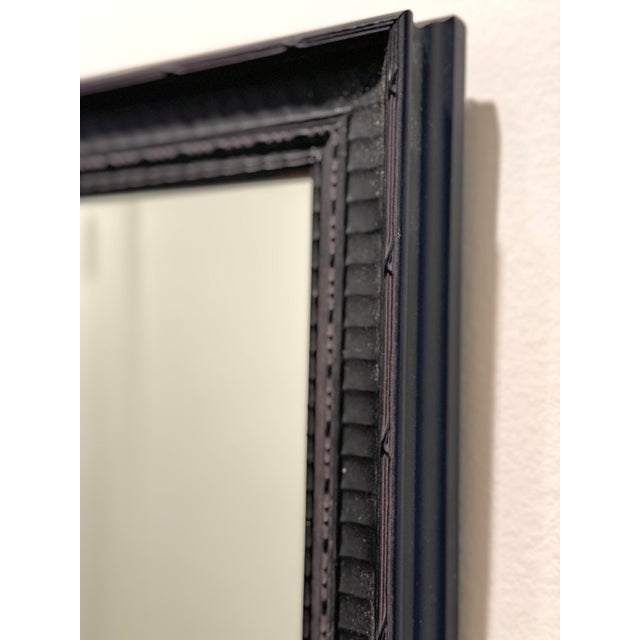 Ebony Small Ebonized Wood-Framed Mirror -Ready to Hang For Sale - Image 8 of 11