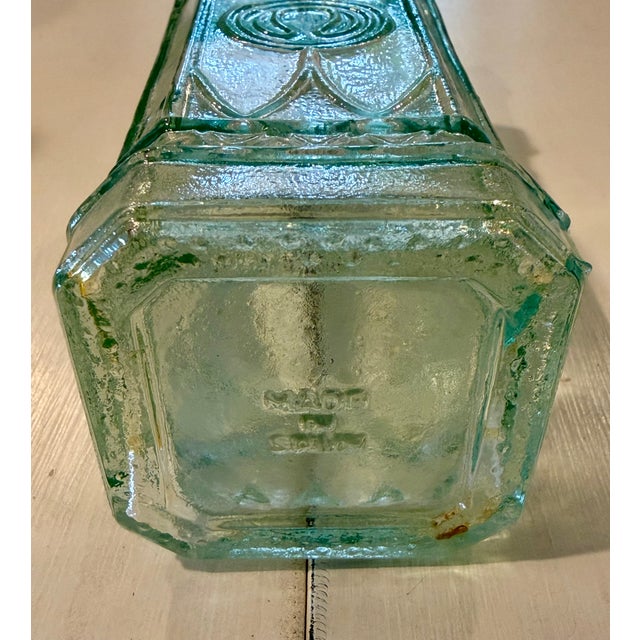 Vintage Set of Three Tall Light Green Bottles For Sale In Boston - Image 6 of 11