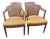Set of 4 Vintage Henredon Cane Back Dining Chairs – 2 Armchairs & 2 Side Chairs With New Upholstery For Sale