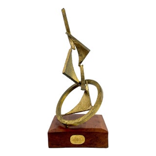 1977 Segal Abstract Bronze Brutalist Sculpture For Sale