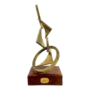 1977 Segal Abstract Bronze Brutalist Sculpture