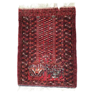 Antique Turkmen Afghan Prayer Rug