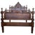 Antique French Louis XVI Style Full/Queen Size Walnut Carved Bed Frame Baroque For Sale - Image 15 of 18