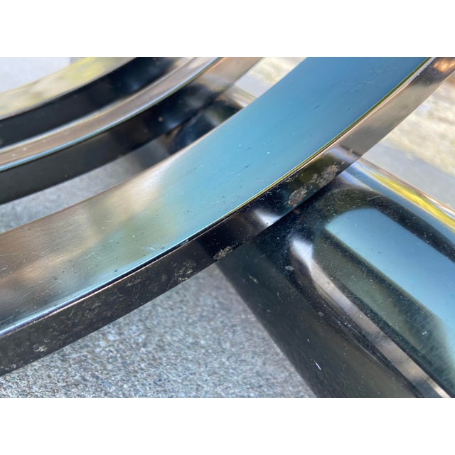 Vintage Art Deco Tubular Smoked Glass Coffee Table Romeo Rega Style For Sale - Image 10 of 18