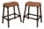 Late 20th Century Pair of Vanguard Furniture Barley-Twist Upholstered Counter Stools For Sale