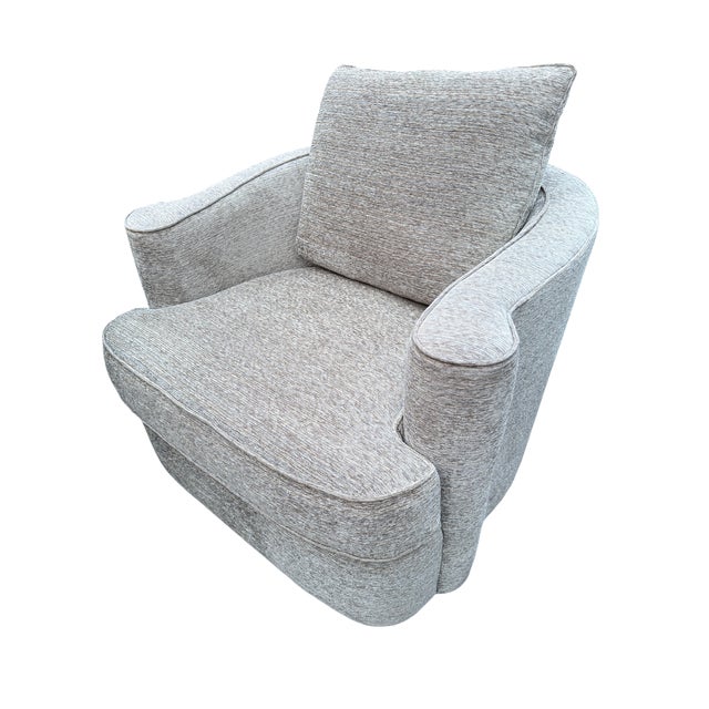 Wood Bernhardt Tara Swivel Arm Chair - A Pair For Sale - Image 7 of 14