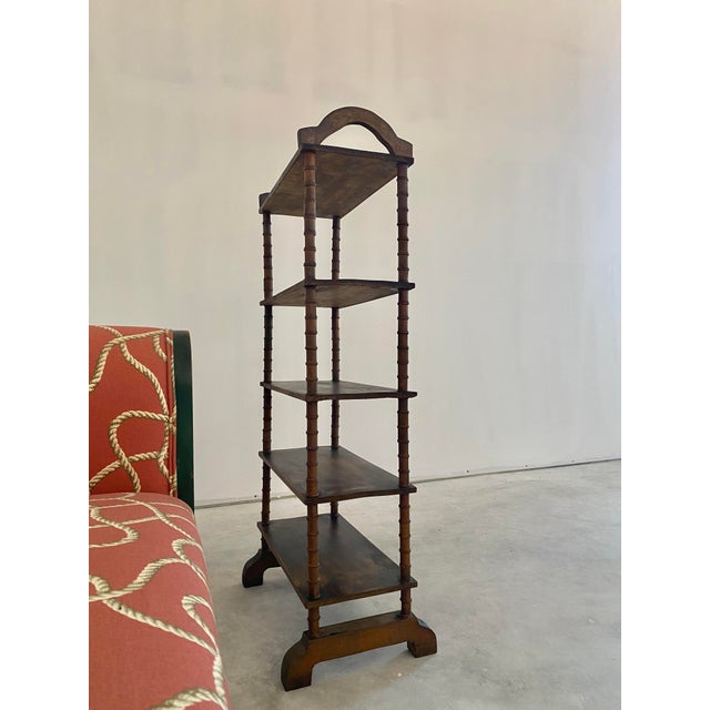 Mid 19th Century Folk Art Primitive Spool Shelf For Sale - Image 4 of 18