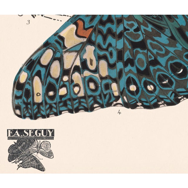 Papillons (Butterflies) Plate 3 Giclee Reproducion Art Print by Emile Allian Séguy For Sale - Image 4 of 4