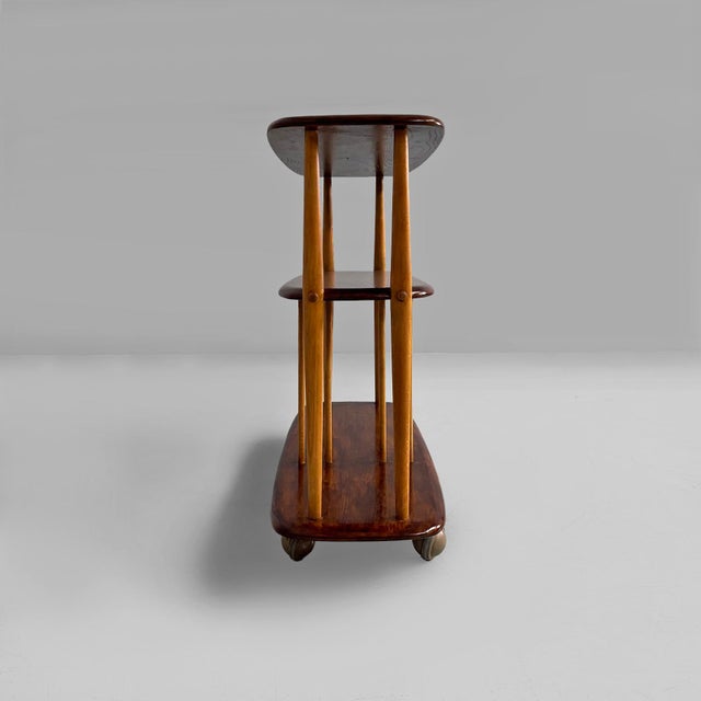 Mid-Century Modern Mid-Century Modern English Wooden Cart by Lucian Ercolani for Ercol, 1960s For Sale - Image 3 of 18