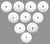 Vintage Porcelain Plates by Piero Fornasetti, 1970s, Set of 10 For Sale - Image 3 of 7