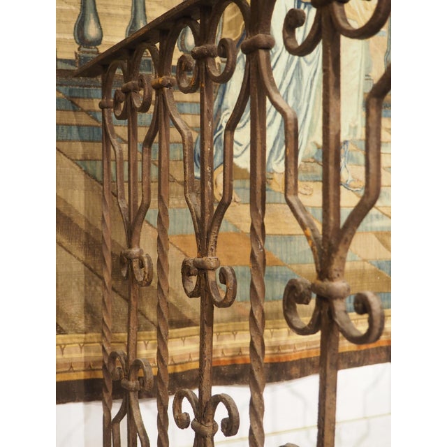 Antique Italian Wrought Iron Balcony Railing as Console Table Base, 19th Century For Sale - Image 15 of 18