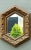 Vintage Italian Hexagonal Carved Wood Mirror For Sale - Image 10 of 12