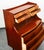 Wood Mid Century Danish Modern Secretary Desk Teak Drawers Office Vintage Glass Door For Sale - Image 7 of 12