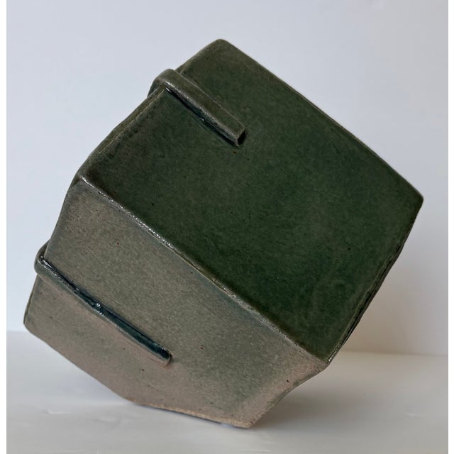 Tilted Abstract Cube Sculpture by Geo For Sale In Palm Springs - Image 6 of 9